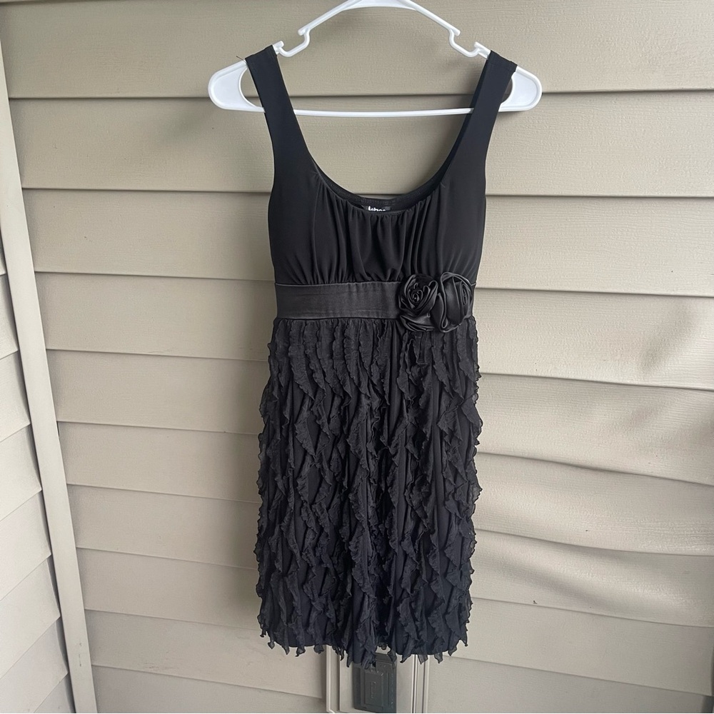 Taboo Womens Y2K Whimsigoth Babydoll‎ Mini Dress Size M Black Fairy Grunge HOCO